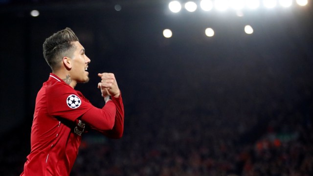 Firmino merayakan gol ke gawang Porto. Foto: Reuters/Carl Recine