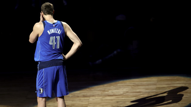 Dirk Nowitzki pensiun dari pentas NBA. Foto: Kevin Jairaj-USA TODAY Sports via Reuters