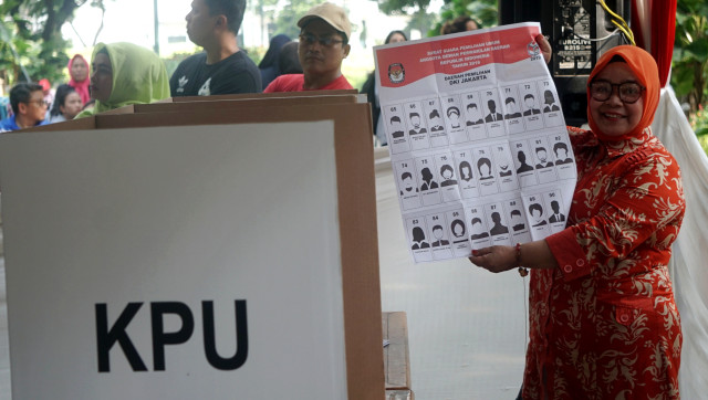 Simulasi penghitungan suara Pemilu 2019 di Taman Suropati, Jakarta, Rabu (10/4). Foto: Fanny Kusumawardhani/kumparan