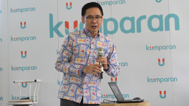 Dr. Mardi Wu (CEO Nutrifood) saat berkunjung ke kantor kumparan di Jalan Jati Murni No.1A, Jati Padang, Jakarta Selatan. Foto: Faisal Rahman/kumparan