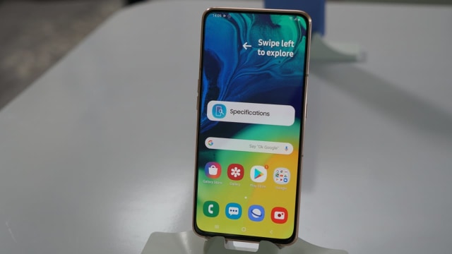 Smartphone Samsung Galaxy A80. Foto: Bianda Ludwianto/kumparan