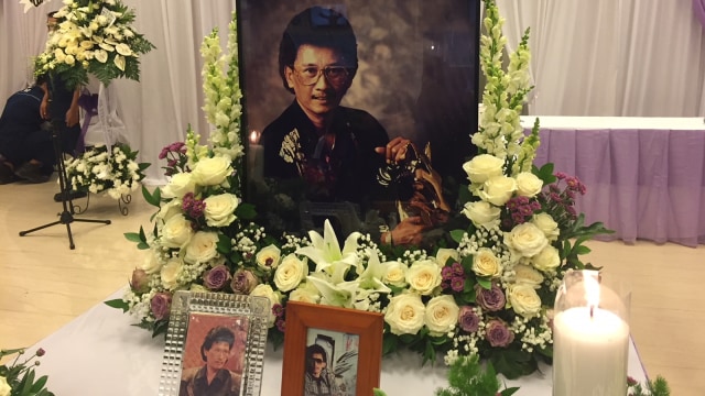 Foto almarhum Mus Mulyadi di Rumah Duka Dharmais. Foto: Giovanni/kumparan