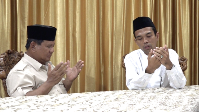 Prabowo Subianto bertemu dengan Ustaz Abdul Somad (UAS) membincangkan kondisi umat dan Pemilu Foto: Dok. BPN