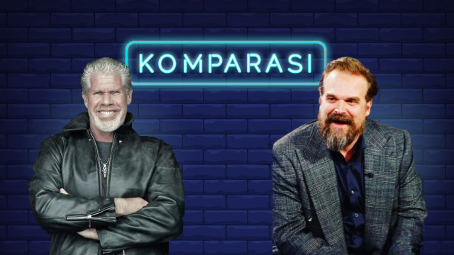 Ron Perlman dan David Harbour Foto: Graphic: Sabryna Putri Muviola/kumparan