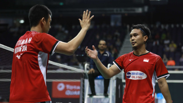 Ahsan/Hendra lolos ke semifinal Singapura Terbuka 2019 BWF Super 500. Foto: Dok. PBSI