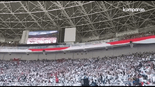 Suasana kampanye akbar Jokowi-Ma'ruf di Gelora Bung Karno, Sabtu (13/4). Foto: kumparan