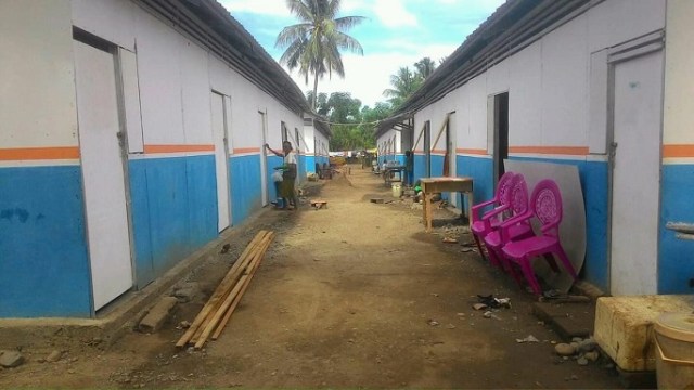 Salah satu lokasi huntara di Desa Lero, Kecamatan Sindue, Kabupaten Donggala, Sulawesi Tengah. Foto: Dok. PaluPoso/Firman