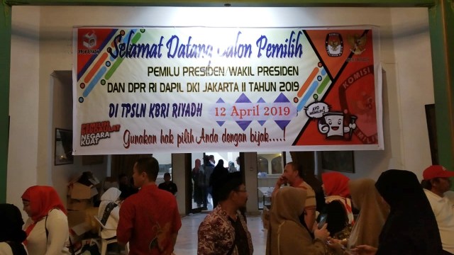 Suasana Pemilu di KBRI Riyadh, Arab Saudi. Foto: Dok. Budi Marta Saudin