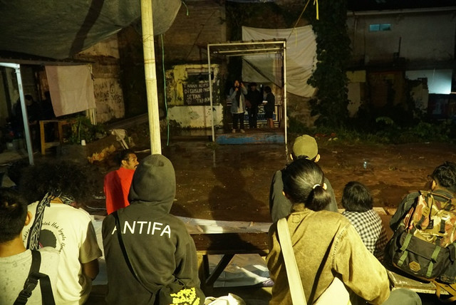Elemen masyarakat di Kota Bandung yang mengatasnamakan Rakyat Golput. (Ananda Gabriel)