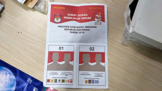 Surat suara pemilu 2019. Foto: Fadjar Hadi/kumparan