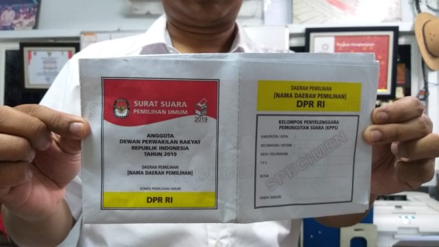 Surat suara pemilu 2019. Foto: Fadjar Hadi/kumparan