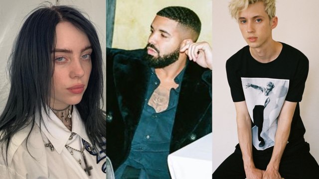 Billie Eilish, Drake, Troye Sivan. Dok. Facebook