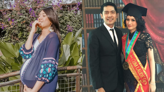 Artis yang berhasil raih gelar sarjana saat tengah hamil besar. Foto: (Instagram)