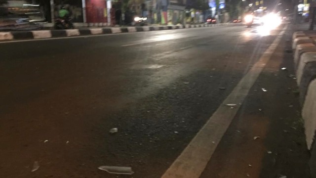 Salah satu lokasi tabrakan beruntun di Tebet, Foto: Andesta Herli Wijaya/kumparan