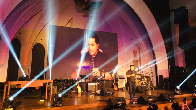 Ketua Umum TKN, Erick Thohir, dalam acara syukuran kemenangan Jokowi di The Pallas, SCBD, Minggu (21/4). Foto: Muhamad Darisman/kumparan