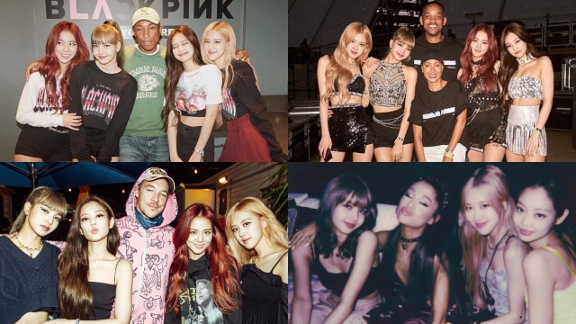 Blackpink dan selebiriti Internasional Foto: Instagram @pharrell @willsmith @diplo @arianagrande