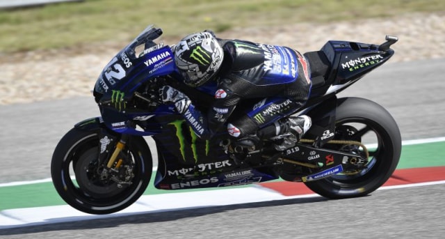 Pebalap Monster Energy Yamaha, Maverick Vinales, saat beraksi pada MotoGP Austin 2019. Foto: twitter/yamahamotogp