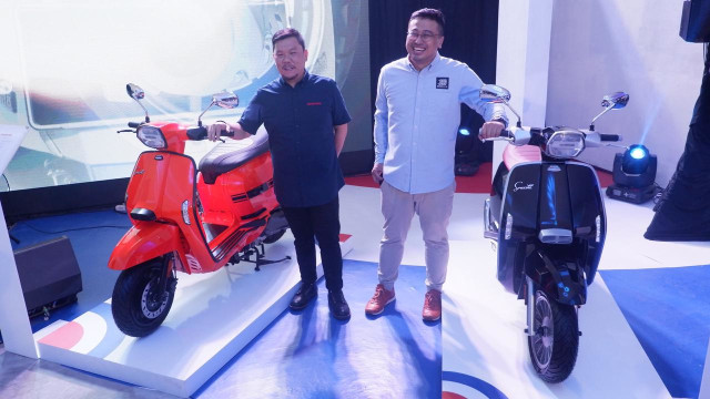 Dua model Lambretta resmi mengaspal di Indonesia, V125 Special dan V200 Special, Selasa (23/4). Foto: Aditya Pratama Niagara / kumparanOTO