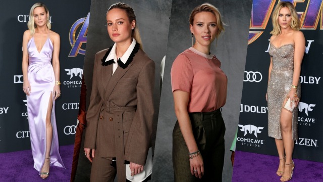 Penampilan Brie Larson dan Scarlett Johansson. Foto: Valerie Macon/ AFP, Mario Anzuoni/ REUTERS