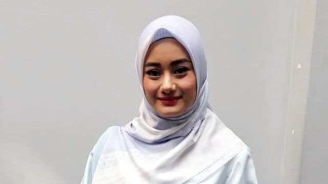 Artis Dinda Hauw saat hadir di program Ramadhan di SCTV Tower Jakarta. Foto: Maria Gabrielle Putrinda/kumparan