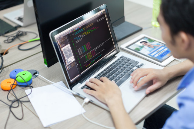 Ilustrasi seorang web developer. Foto: Shutterstock