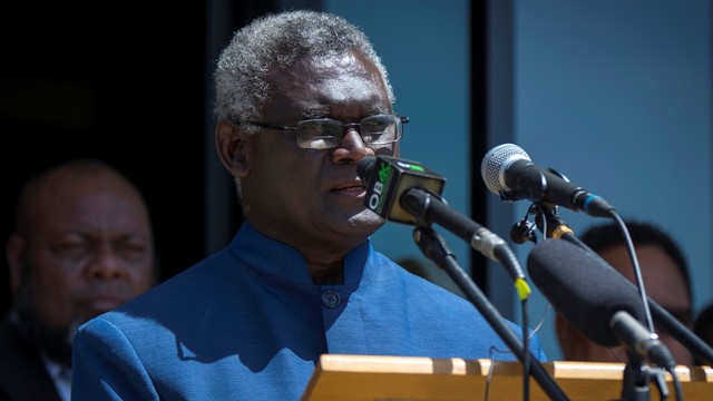 Manasseh Sogavare terpilih jadi Perdana Menteri kepulauan Solomon. Foto: AFP/Robert Taupongi
