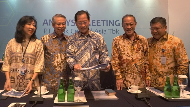 Paparan kinerja Kuartal I 2019 PT Bank Central Asia (BCA) Tbk di Hotel Indonesia Kempinski, Jakarta, Kamis (25/4). Foto: Nugroho Sejati/kumparan