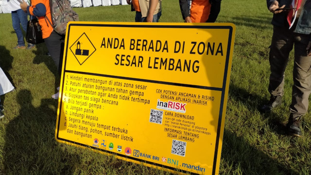 Zona sesar Lembang, Bandung, Jawa Barat. Foto: Dok. Kapusdatin BNPB Sutopo Purwo Nugroho