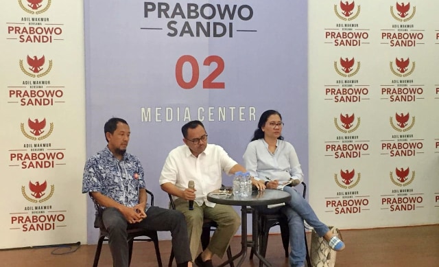 Konferensi pers BPN di Media Center Prabowo-Sandi. Foto: Andreas Ricky Febrian/kumparan