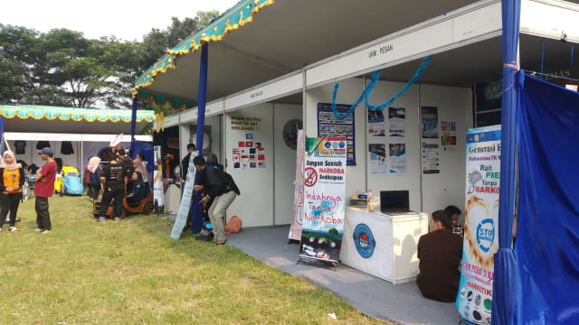 Suasana pameran dalam rangka Open House di Institut Teknologi Nasional (ITN) Malang, sabtu (27/4).