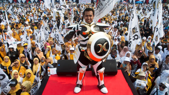 Kampanye PKS di Bandung. Foto: AFP/Timur Matahari