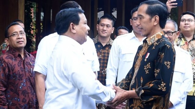 Joko Widodo dan Prabowo Subianto di Hambalang. Foto: Dok. Biro Setpres
