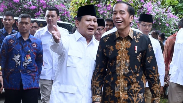 Joko Widodo dan Prabowo Subianto di Hambalang. Foto: Dok. Biro Setpres