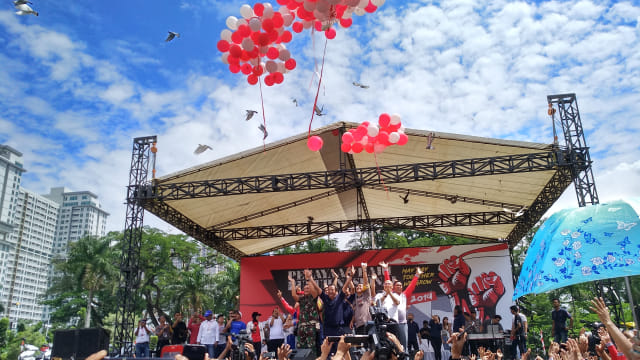 Forkopimda Sumut saat membuka acara May Day di Lapangan Merdeka, Medan. Foto: Rahmat Utomo/kumparan
