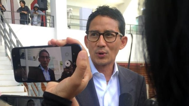 Cawapres 02 Sandiaga Uno di GBK Foto: Paulina Herasmaranindar/kumparan