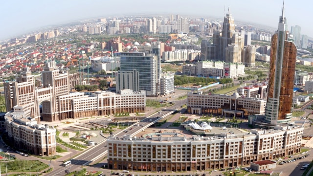 Suasana ibu kota Astana, Kazakhstan. Foto: AFP
