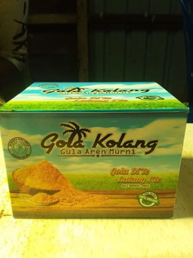 Gula aren murni dalam kemasan "Gola Kolang" hasil produksi BUMDes KOLAREK, Kabupaten Manggarai Barat.Sumber foto : Istimewa.