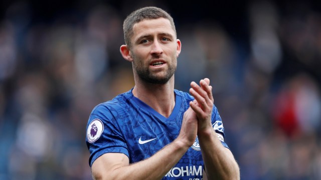 Gary Cahill di laga terakhir bersama Chelsea. Foto: Reuters/Matthew Childs