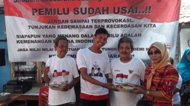 Inspiratif! Pemilu damai, Camat DKI hadiri syukuran bareng kedua kubu