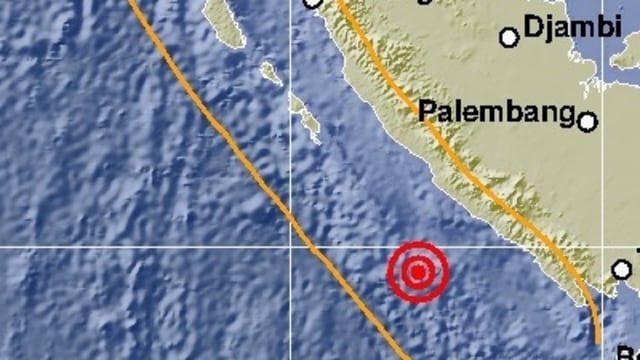 Titik gempa di Bengkulu. Foto: Dok. BMKG