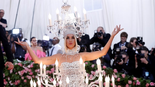 Katy Perry di acara Met Gala 2019 di New York, Amerika Serikat. Foto: REUTERS/REUTERS/Mario Anzuoni
