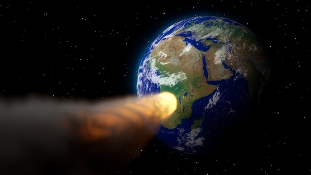 Ilustrasi hantaman asteroid. Foto: 470906 via pixabay.