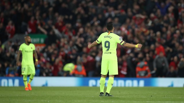 "Begini rasanya terlatih patah hati," jerit hati Suarez. Foto: Action Images via Reuters/Carl Recine