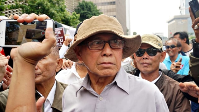 Kivlan Zen di depan Bawaslu, Jakarta, Kamis (9/5). Foto: Nugroho Sejati/kumparan