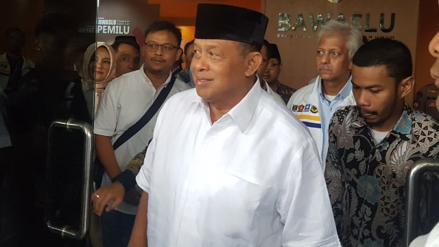 Djoko Santoso di Bawaslu. Foto: Efira Tamara Thenu/kumparan