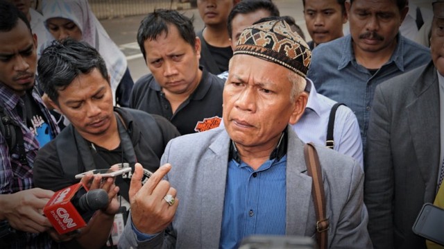 Kuasa hukum Eggi, Damai Hari Lubis. Foto: Jamal Ramadhan/kumparan