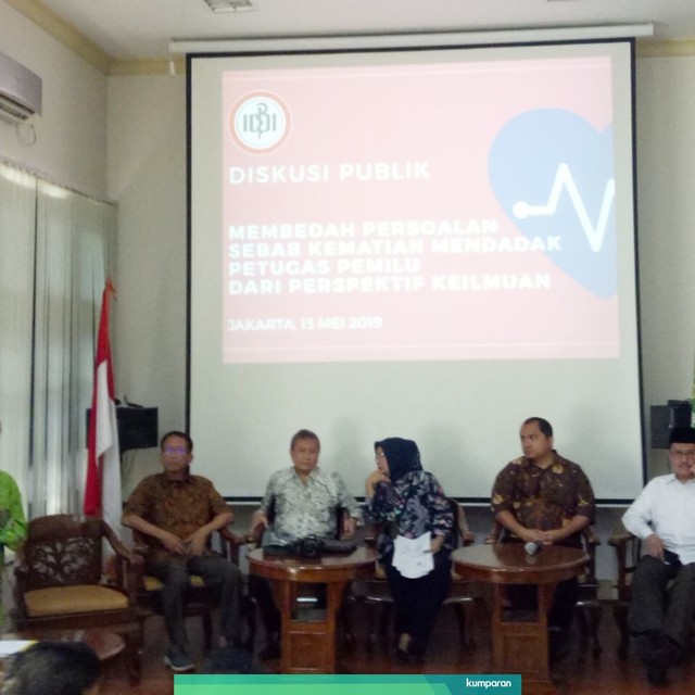Suasana Diskusi 'Membedah Persoalan Sebab Kematian Mendadak Petugas Pemilu dari Perspektif Keilmuan' di Kantor PB IDI, Menteng, Jakarta Pusat. Foto: Maulana Ramadhan/kumparan