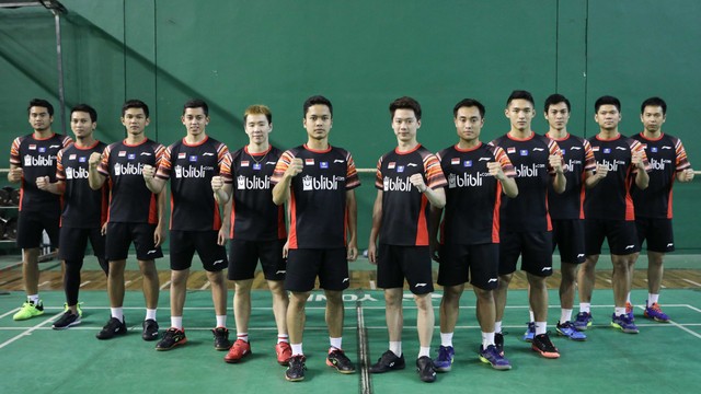 Skuat putra Indonesia di Piala Sudirman 2019. Foto: Dok. PBSI