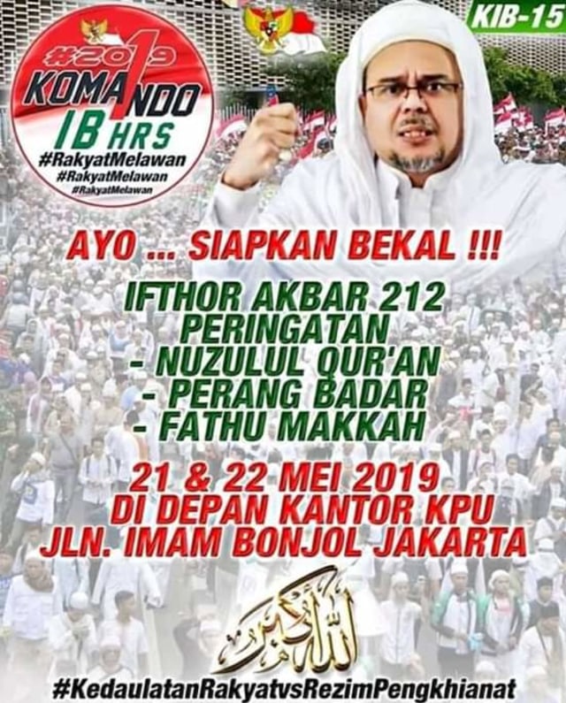 Undangan Aksi 212 di KPU. Foto: Dok. istimewa