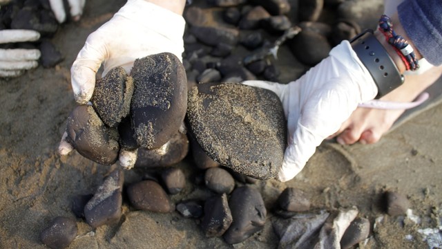Bongkahan batu bara. Foto: ANTARA FOTO/Budiyanto